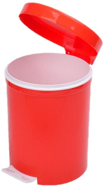 Coș de gunoi cu pedală, 5 L, Roșu
