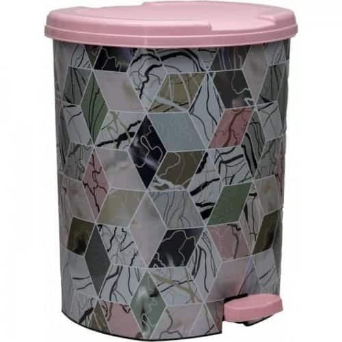 Coș de gunoi cu pedală, 13 L, Roz