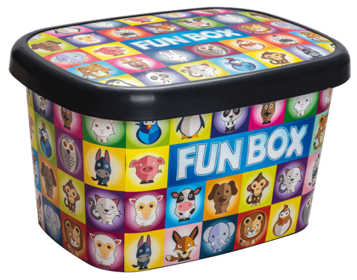 Cutie depozitare "Fun Box", Dreptunghiular, 25 l, Multicolor